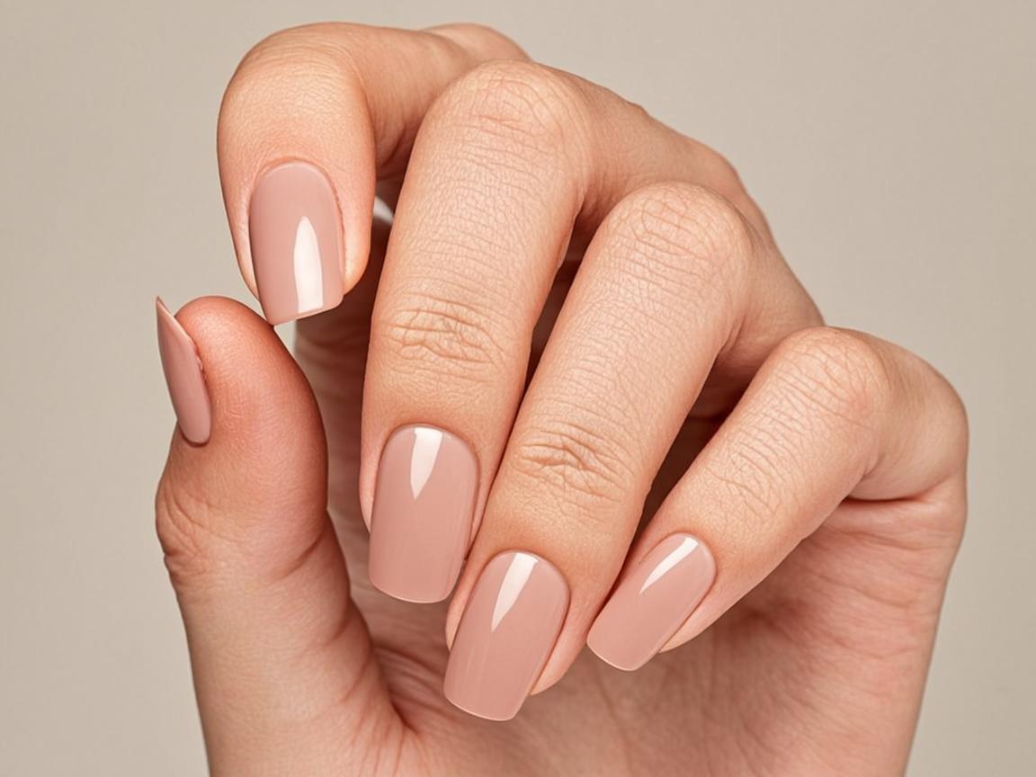 Unhas decoradas por Eduarda Arandiba — nail design elegante em tons nude